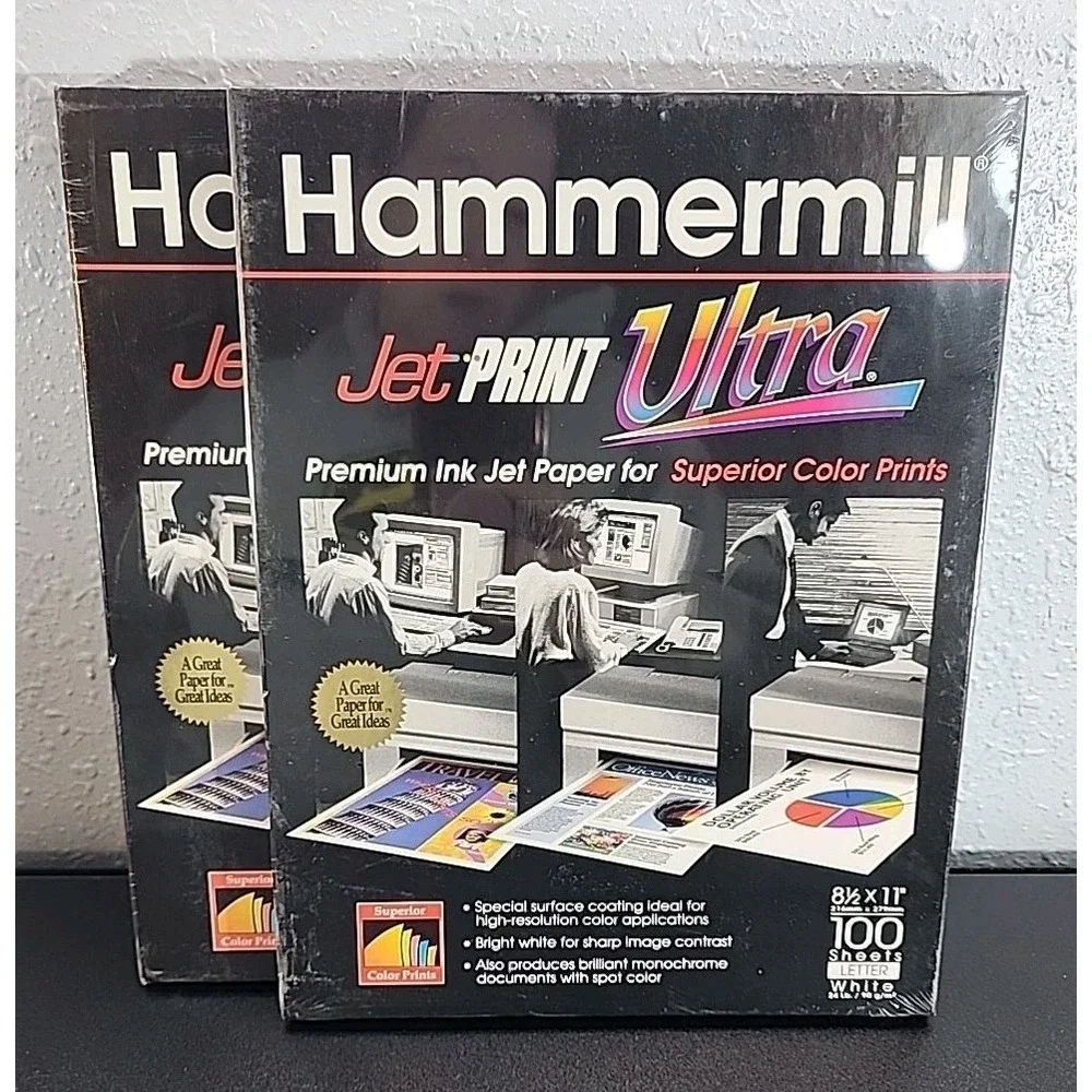 2 High Quality Hammermill Ultra Jet Print Ink Jet Paper 8.5